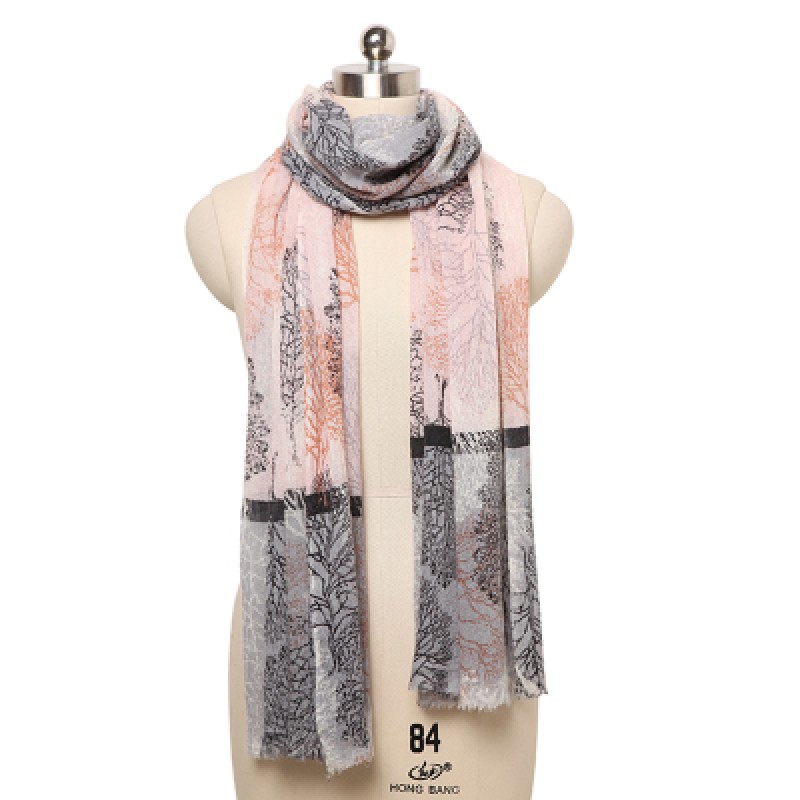 Pure Cashmere Scarves White Animal Print Women Fashional Winter Scarf